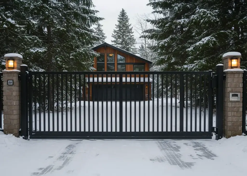 vertical bar driveway gates