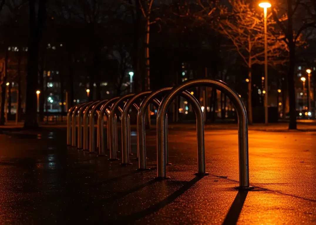 bike racks at the city center