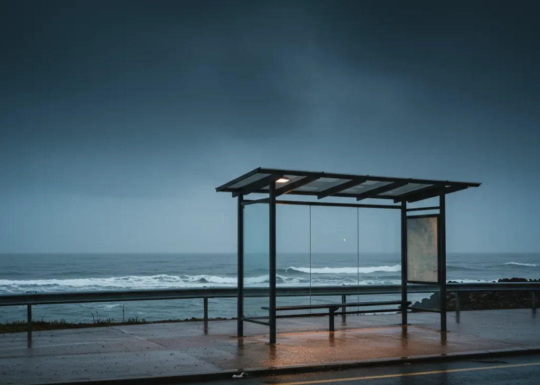 stainless steel bus stop