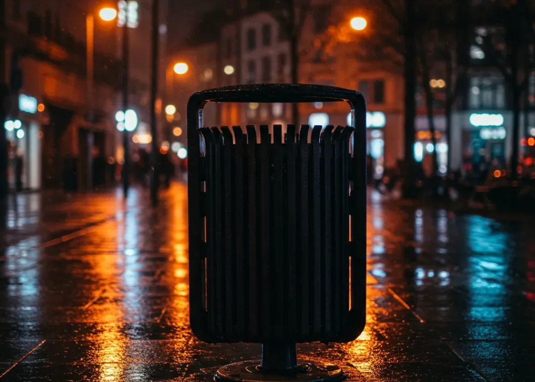 city trash bin